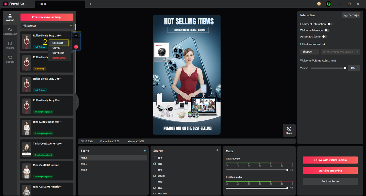 Live Stream Script Saving and Modification Guide - BocaLive Help Center